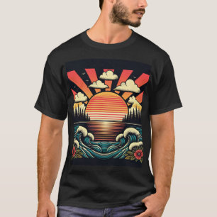 Camiseta T-shirt Sun e Cloud