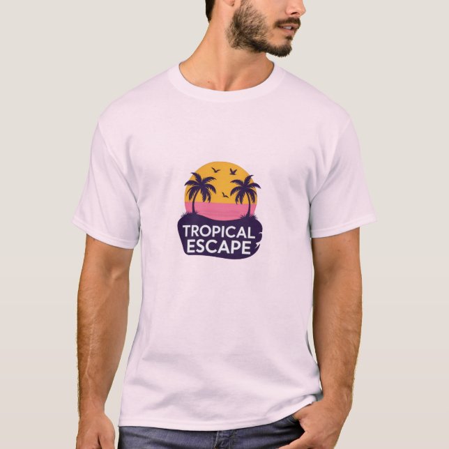 Camiseta T-Shirt Sunset De Fuga Tropical (Frente)