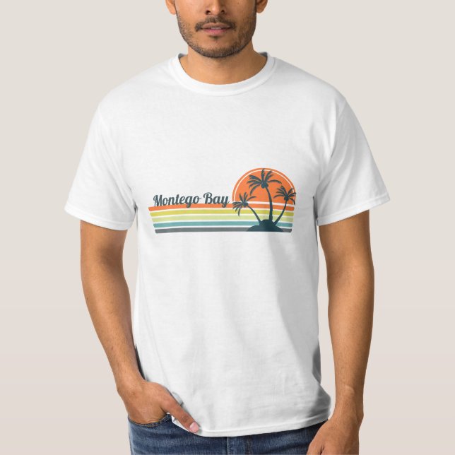 Camiseta T-Shirt Sunset de Montego Bay Retro (Frente)