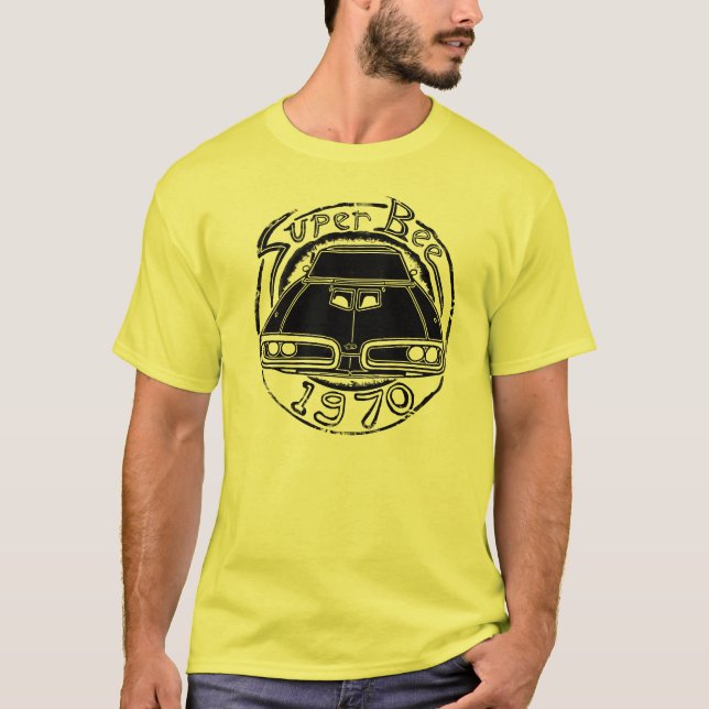 Camiseta T-shirt super do gráfico da abelha de 1970 Dodge (Frente)