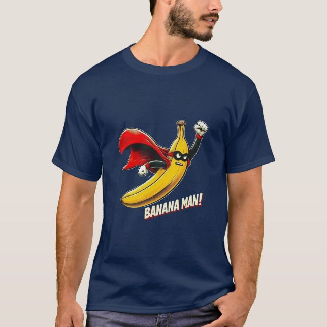 Camiseta T-Shirt Super-Herói Banana Man (Frente)