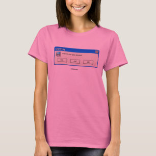 Camiseta - T-shirt suprimido "MARINA.exe" da Laço-Tintura