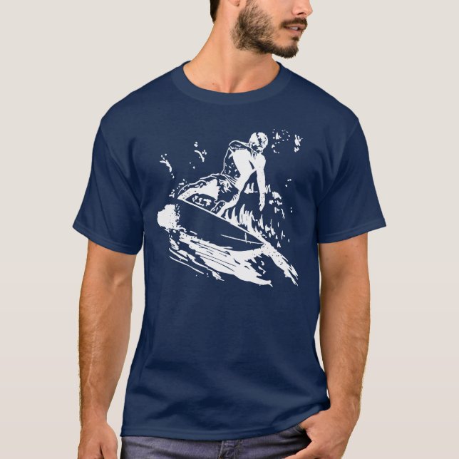Camiseta T-shirt surfando da onda (Frente)