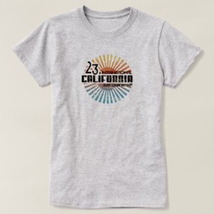 Camiseta T-shirt SURFANDO do CAMPEONATO da CALIFÓRNIA das