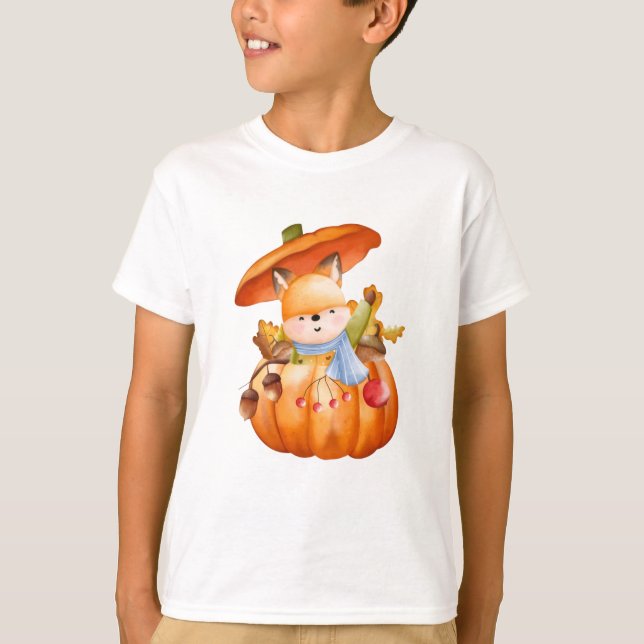 Camiseta T-Shirt. Sweet Fruits and Friendly Pets Art (Frente)