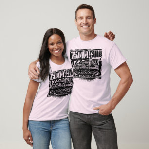Camiseta T-Shirt T22 com arma de 75 mm
