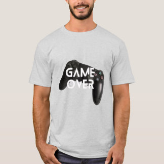 Camiseta T-Shirt T-Cinza com controlador Black PlayStation
