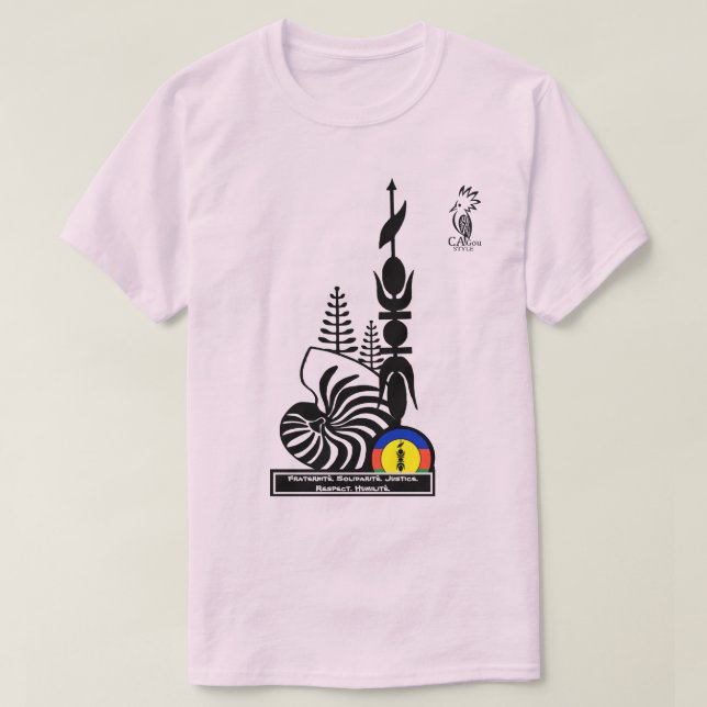 Camiseta T-shirt T-shirt/Fraternité. Solidarité. Justice. R (Frente do Design)