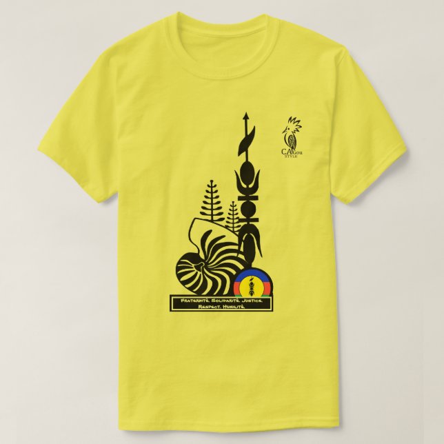 Camiseta T-shirt T-shirt/Fraternité. Solidarité. Justice. R (Frente do Design)