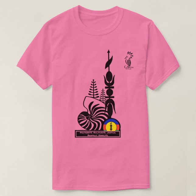 Camiseta T-shirt T-shirt/Fraternité. Solidarité. Justice. R (Frente do Design)