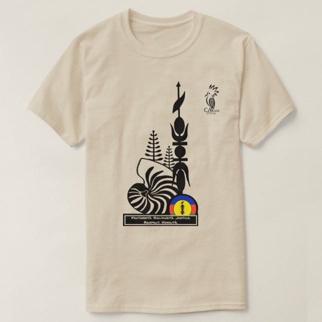 Camiseta T-shirt T-shirt/Fraternité. Solidarité. Justice. R (Frente do Design)