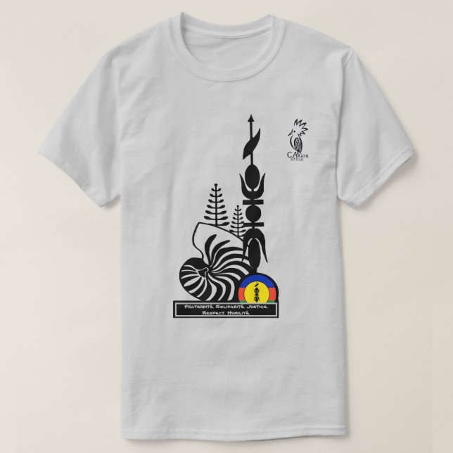 Camiseta T-shirt T-shirt/Fraternité. Solidarité. Justice. R (Frente do Design)