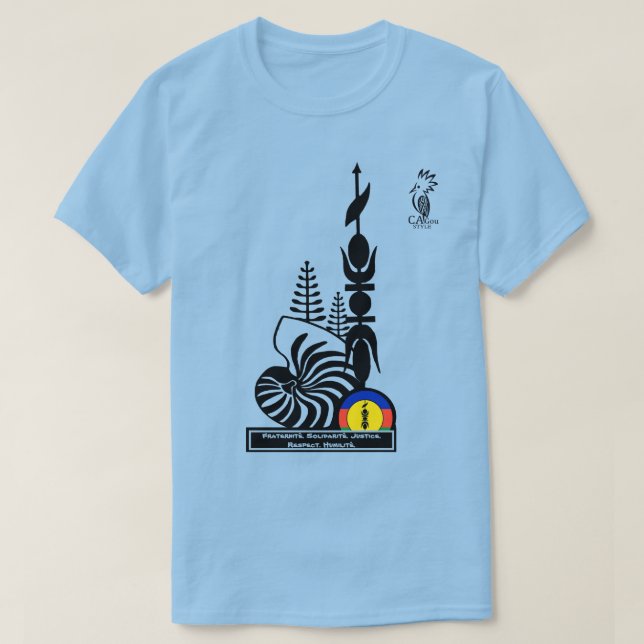 Camiseta T-shirt T-shirt/Fraternité. Solidarité. Justice. R (Frente do Design)