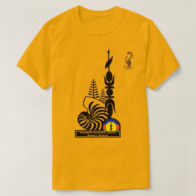 Camiseta T-shirt T-shirt/Fraternité. Solidarité. Justice. R (Frente do Design)