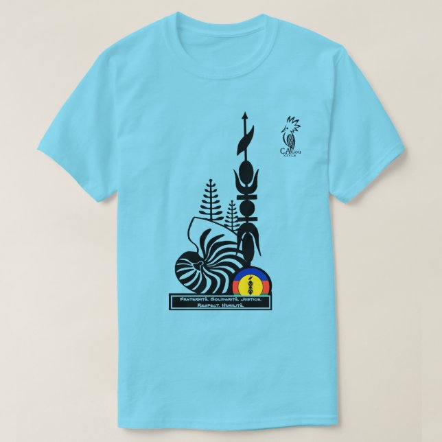 Camiseta T-shirt T-shirt/Fraternité. Solidarité. Justice. R (Frente do Design)