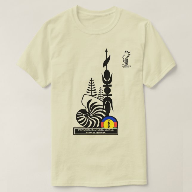 Camiseta T-shirt T-shirt/Fraternité. Solidarité. Justice. R (Frente do Design)