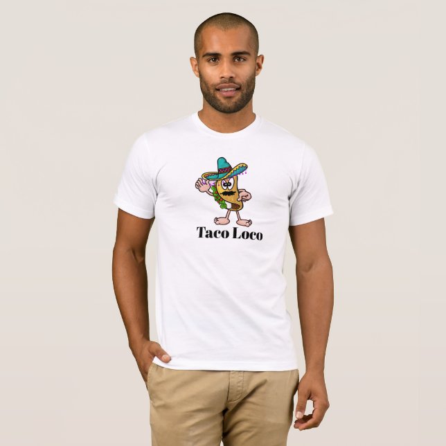 Camiseta T-shirt Taco Loco (Frente Completa)