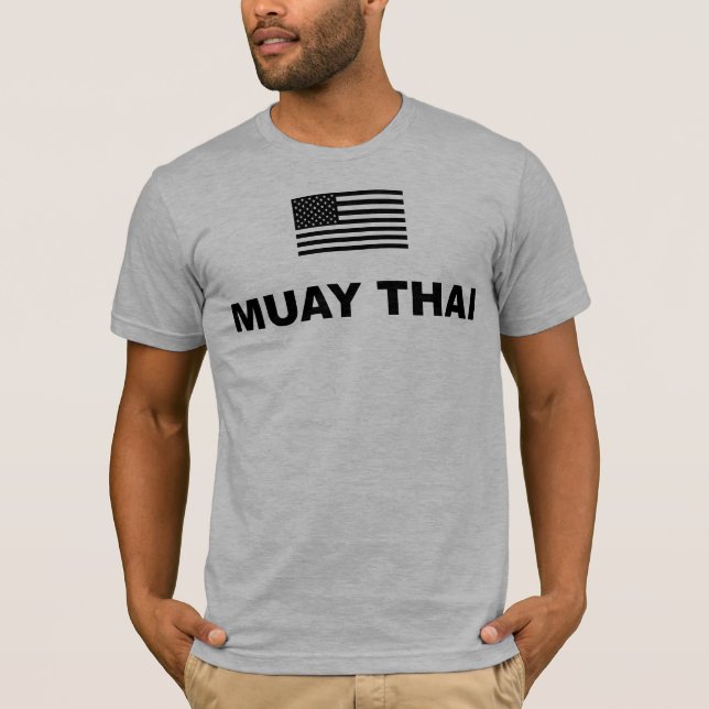 Camiseta T-shirt tailandês de Muay EUA (Frente)