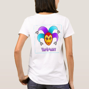 Camiseta T-shirt TapFoolery - roxa numa caixa branca