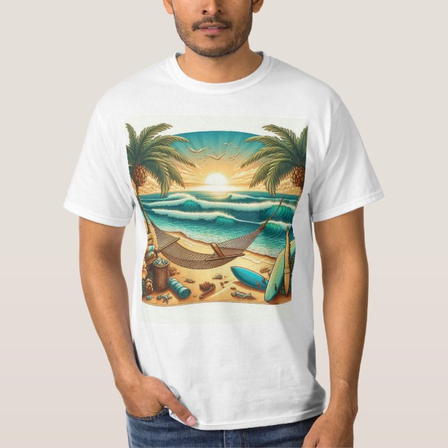 Camiseta t-shirt temática de praia (Frente)