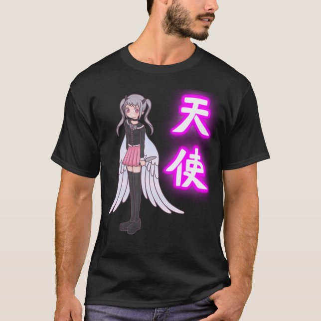 Camiseta T-Shirt TENSHI Angel Anime Jiraikei (Frente)