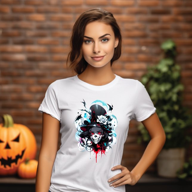 Camiseta T-shirt Tête de Sorcière en Squelette (Criador carregado)