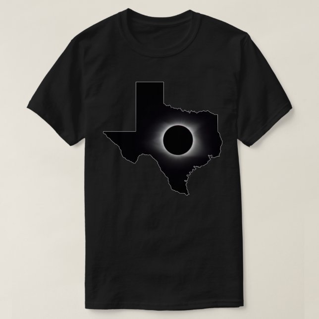 Camiseta T-Shirt Texas Solar Eclipse Total 2024 (Frente do Design)