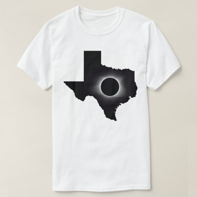 Camiseta T-Shirt Texas Solar Eclipse Total 2024 (Frente do Design)