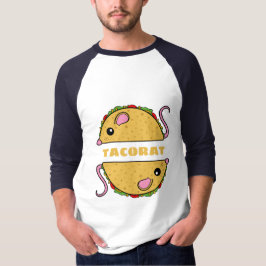 Camiseta T-Shirt (Texto Amarelo) de Rato de Taco Duplo (Tex
