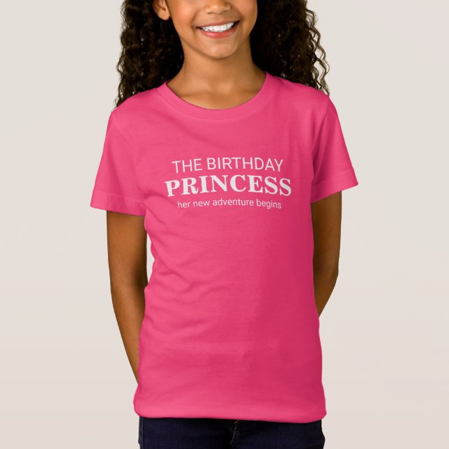 Camiseta T-Shirt : The Birthday PRINCESS (pink) (Frente)