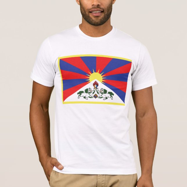 Camiseta T-shirt tibetano da bandeira (Frente)