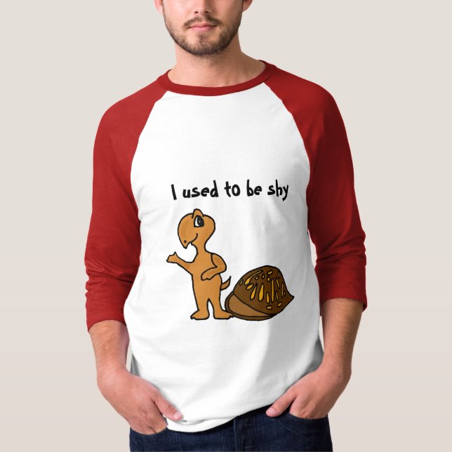 Camiseta T-shirt tímido engraçado da tartaruga AF (Frente)