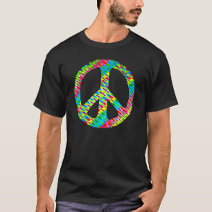 Camiseta T-shirt tingido em nó da "paz"