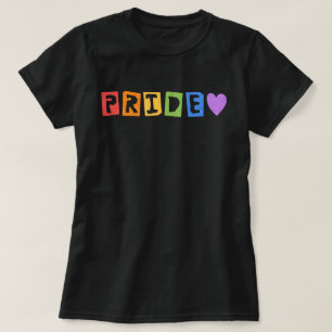 Camiseta T-Shirt Tipografia Arco-Íris Orgulho