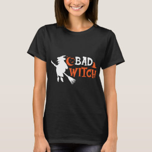 Camiseta T-Shirt Tipografia de Halloween de Bruxa