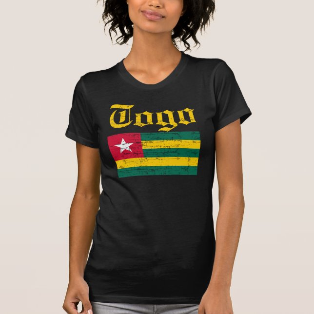 Camiseta T-shirt togolês legal da bandeira (Frente)