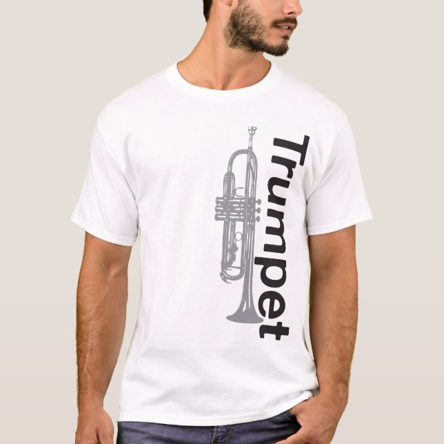 Camiseta T-shirt Tonal da listra da trombeta (Frente)