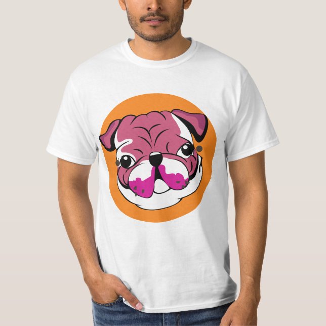 Camiseta T-Shirt tonto com cão-touro (Frente)