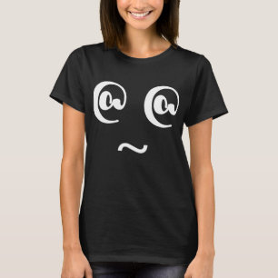 Camiseta T-shirt tonto parvo louco do preto da cara