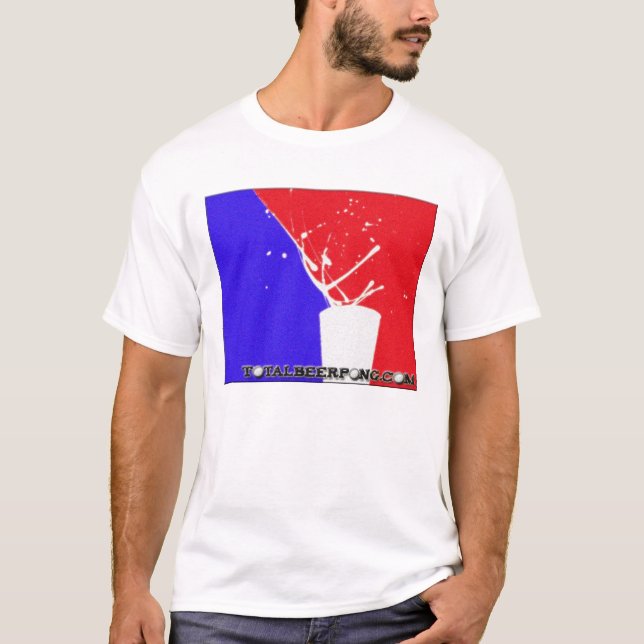 Camiseta T-shirt total de Pong da cerveja (Frente)