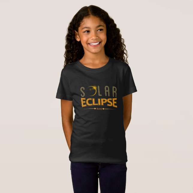 Camiseta T-shirt total do evento do eclipse solar 8-21-17 (Frente Completa)