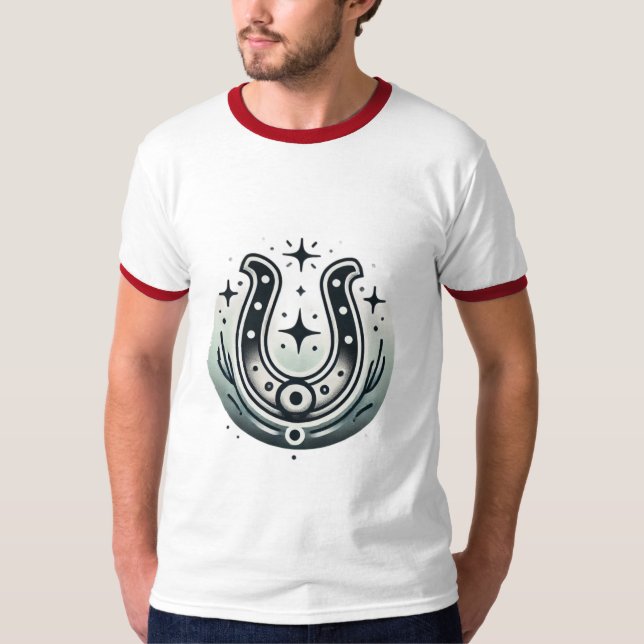 Camiseta T-Shirt Tradicional de Ferradura Sortudo (Frente)