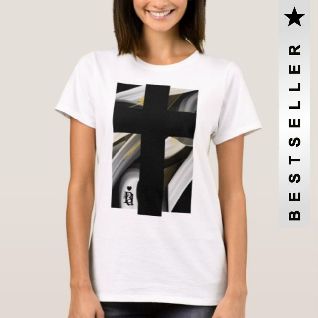 Camiseta T-Shirt Trend Abstrato Art Black White Dourado (Criador carregado)