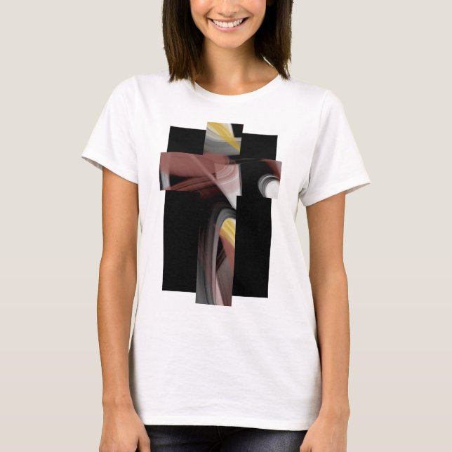 Camiseta T-Shirt Trend Abstrato Black White Powdery (Frente)