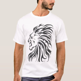 Camiseta t-shirt tribal da leão-cabeça