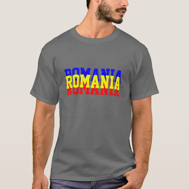 Camiseta T-shirt Tricolor de Romania (Frente)
