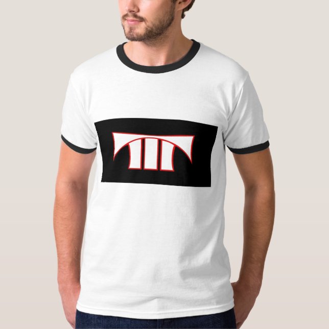 Camiseta T-shirt triplo da campainha da ameaça da equipe (Frente)