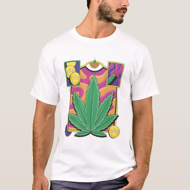 Camiseta T-Shirt Trippy Weed (Frente)