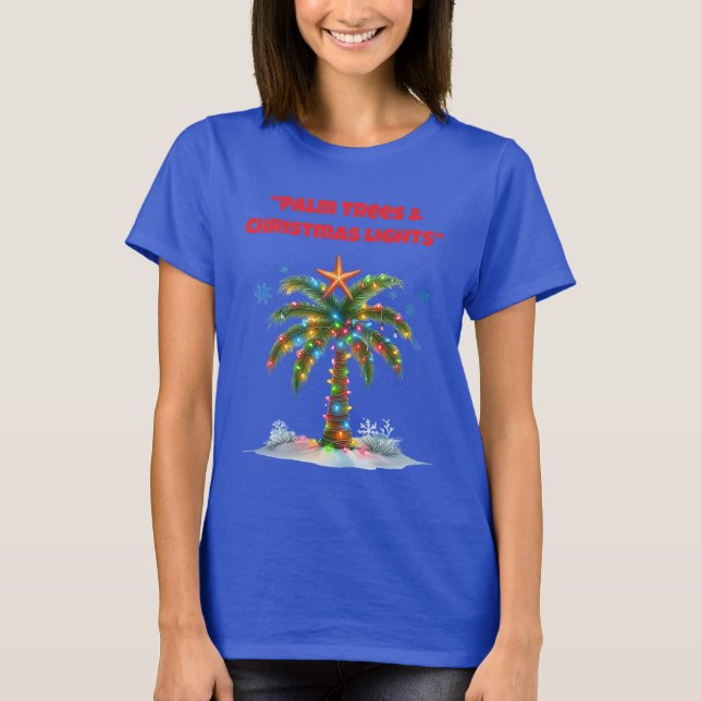 Camiseta T-Shirt-Tropical Christmas Family T Shirts (Frente)