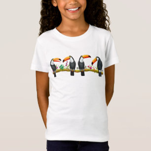 Camiseta T-shirt tropical da malha do jérsei dos miúdos d